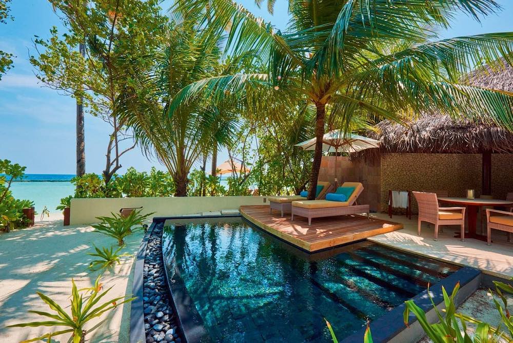 Beach Villa at Constance Halaveli, view 2